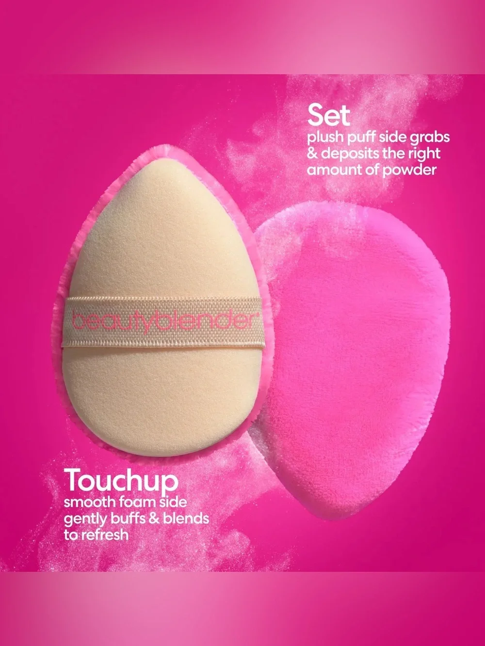 🦋NWT - BEAUTYBLENDER Power Pocket Puff Dual Sided Powder Puff